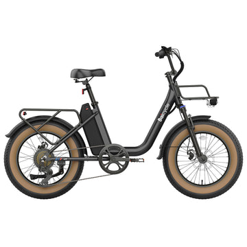 Baicycle CruiseONE – czarny rower elektryczny, widok z przodu