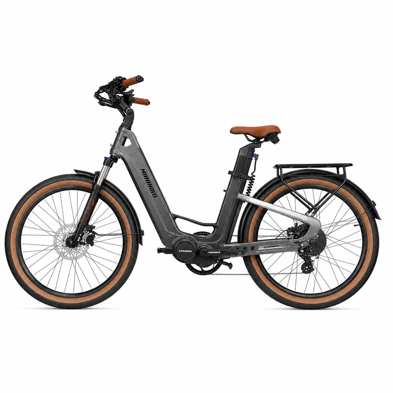MIHOGO Air Max Carbon E-Bike - Gray side view