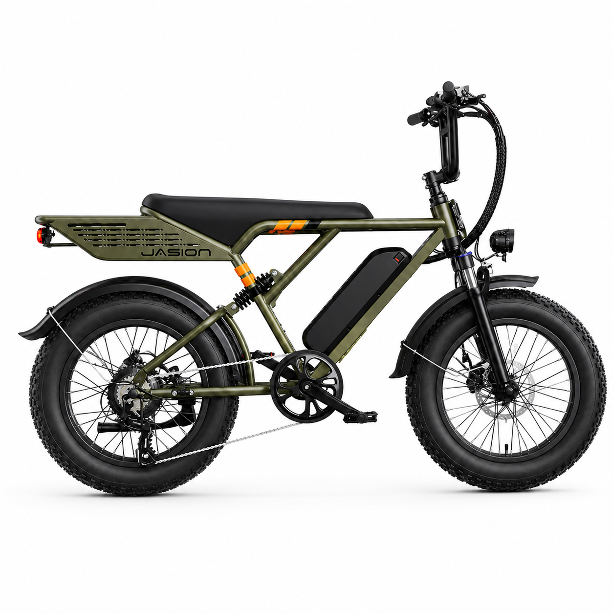 JASION RetroVolt Army Green – Studio Side View