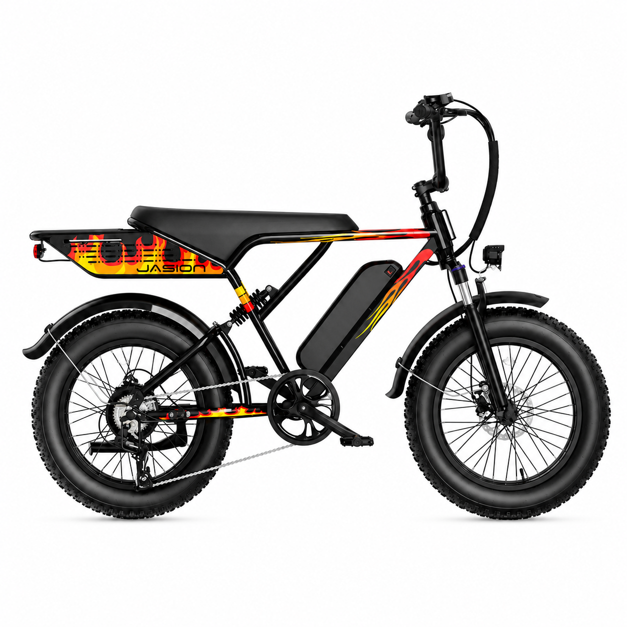 JASION RetroVolt Flame Black – Studio Side View