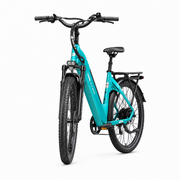 TTGO C5 E-Bike - Riding shot, woman waterfront