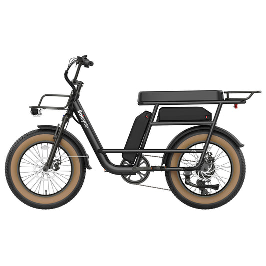 Baicycle CargoONE – czarny rower elektryczny widok z tyłu