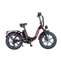 OVIVO NEO C2 – czerwony rower elektryczny, widok z przodu