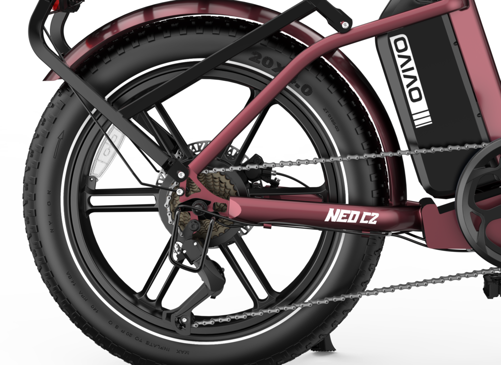 OVIVO NEO C2 – tylne kolo z amortyzacja i opona fat